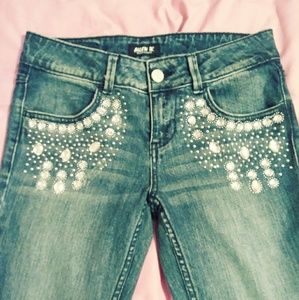 Rhinestone Skinny Jeans Allen B